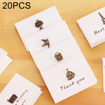 20 pezzi creativi semplici mini ornamenti biglietto di auguri biglietto di compleanno cartolina di benedizione pieghevole fai da te, consegna in stile casuale, DIY Folding Blessing Card