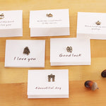 20 pezzi creativi semplici mini ornamenti biglietto di auguri biglietto di compleanno cartolina di benedizione pieghevole fai da te, consegna in stile casuale, DIY Folding Blessing Card