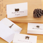 20 pezzi creativi semplici mini ornamenti biglietto di auguri biglietto di compleanno cartolina di benedizione pieghevole fai da te, consegna in stile casuale, DIY Folding Blessing Card