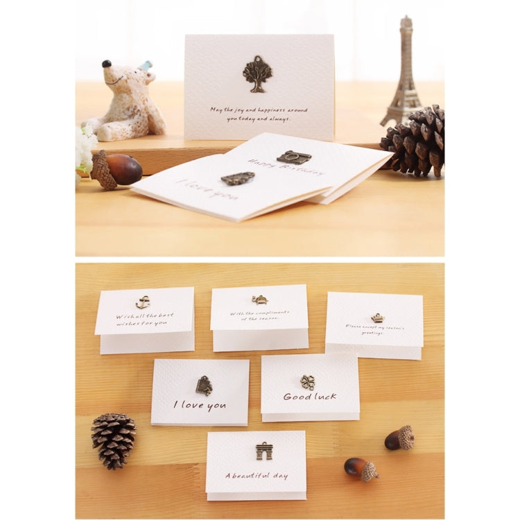 20 pezzi creativi semplici mini ornamenti biglietto di auguri biglietto di compleanno cartolina di benedizione pieghevole fai da te, consegna in stile casuale, DIY Folding Blessing Card