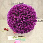 Palla topiaria artificiale viola eucalipto 32 cm