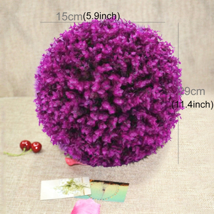 Palla topiaria artificiale viola eucalipto 32 cm