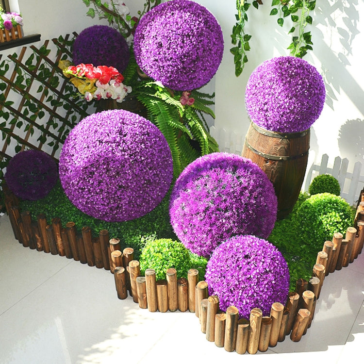 Artificiale viola eucalipto pianta palla topiaria matrimonio evento casa decorazione esterna ornamento da appendere, diametro: 15 pollici, 15 inch