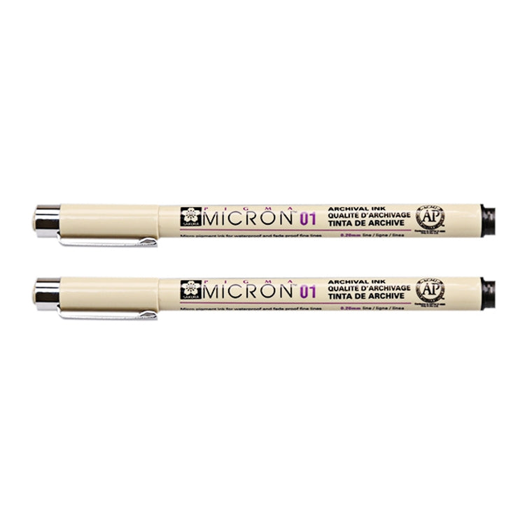 2 pz. Penne Fineliner da disegno con inchiostro pigmentato d'archivio Pennino Manga Micron Pen, 0.25mm, 0.3mm, 0.35mm, 0.4mm, 0.45mm, 0.5mm