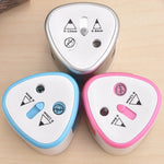 Temperamatite elettrico colorato a batteria a doppio slot per cancelleria per ufficio e scuola, consegna casuale dei colori, Dual Slots Electric Sharpener