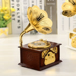 Decorazione per la casa di carillon per città del cielo di gioielli in stile retrò fonografo, consegna casuale di colori, Retro Phonograph