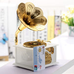 Decorazione per la casa di carillon per città del cielo di gioielli in stile retrò fonografo, consegna casuale di colori, Retro Phonograph