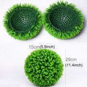 Artificiale verde eucalipto pianta palla topiaria matrimonio evento casa decorazione esterna ornamento da appendere, diametro: 11,4 pollici, 11.4 inch