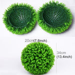 Palla topiaria artificiale verde eucalipto 36 cm