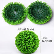 Artificiale verde eucalipto pianta palla topiaria matrimonio evento casa decorazione esterna ornamento da appendere, diametro: 13,4 pollici, 13.4 inch