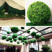Artificiale verde eucalipto pianta palla topiaria matrimonio evento casa decorazione esterna ornamento da appendere, diametro: 13,4 pollici, 13.4 inch