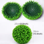 Palla topiaria artificiale verde eucalipto diametro 40 cm