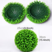 Artificiale verde eucalipto pianta palla topiaria matrimonio evento casa decorazione esterna ornamento da appendere, diametro: 15 pollici, 15 inch