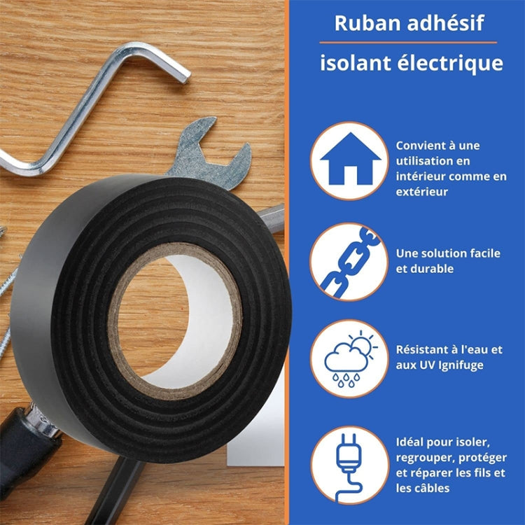 10 nastri elettrici per tara isolante in PVC impermeabile da 16 mm, 16mmx10m 10PCS