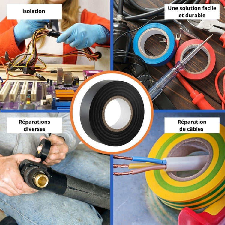 10 nastri elettrici per tara isolante in PVC impermeabile da 16 mm, 16mmx10m 10PCS