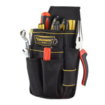 Borsa da cintura professionale per elettricista in tessuto Oxford, comoda borsa per attrezzi, WH008 Black