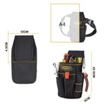 Borsa da cintura professionale per elettricista in tessuto Oxford, comoda borsa per attrezzi, WH008 Black