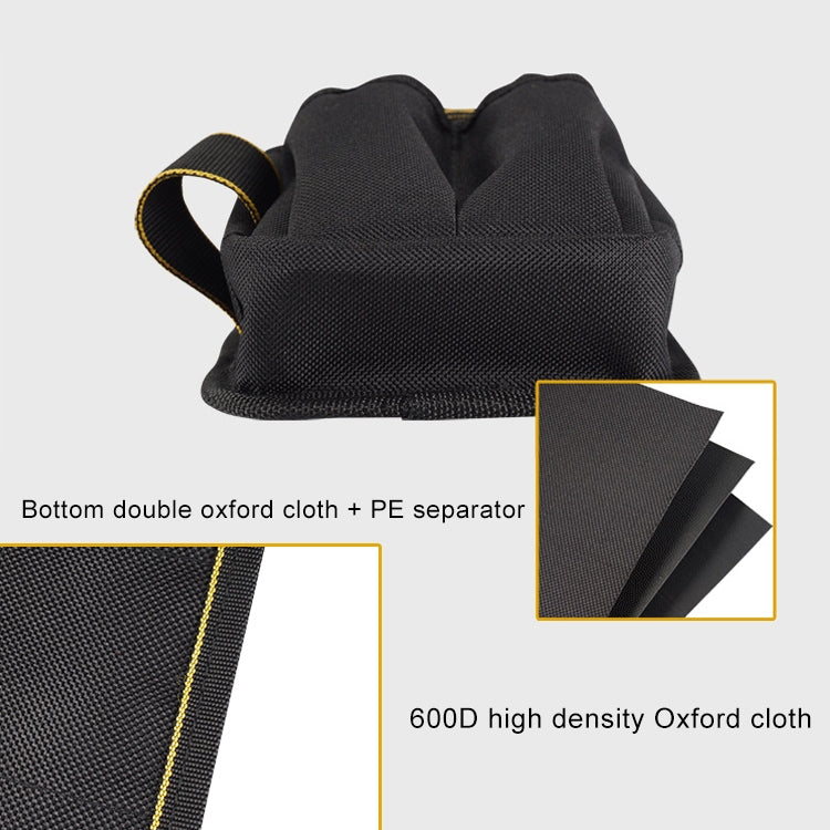 Borsa da cintura professionale per elettricista in tessuto Oxford, comoda borsa per attrezzi, WH008 Black
