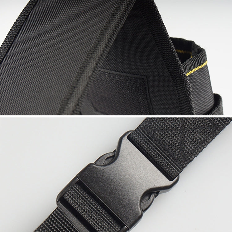 Borsa da cintura professionale per elettricista in tessuto Oxford, comoda borsa per attrezzi, WH008 Black
