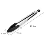 Utensili da cucina per pinze per barbecue per pane, barbecue, in silicone antiscivolo da 12 pollici, 12 inch Black, 12 inch Red