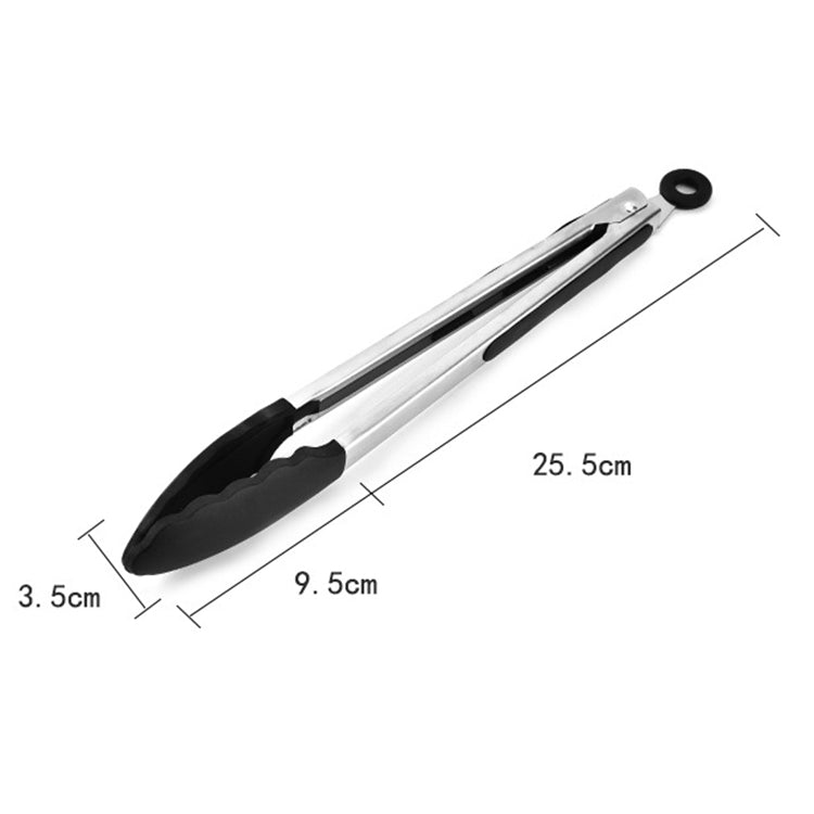 Utensili da cucina per pinze per barbecue per pane, barbecue, in silicone antiscivolo da 12 pollici, 12 inch Black, 12 inch Red