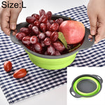Cestino di scarico pieghevole creativo per frutta e verdura, cestello portaoggetti, L, dimensioni: 29,5*23,5*10 cm, Size: L