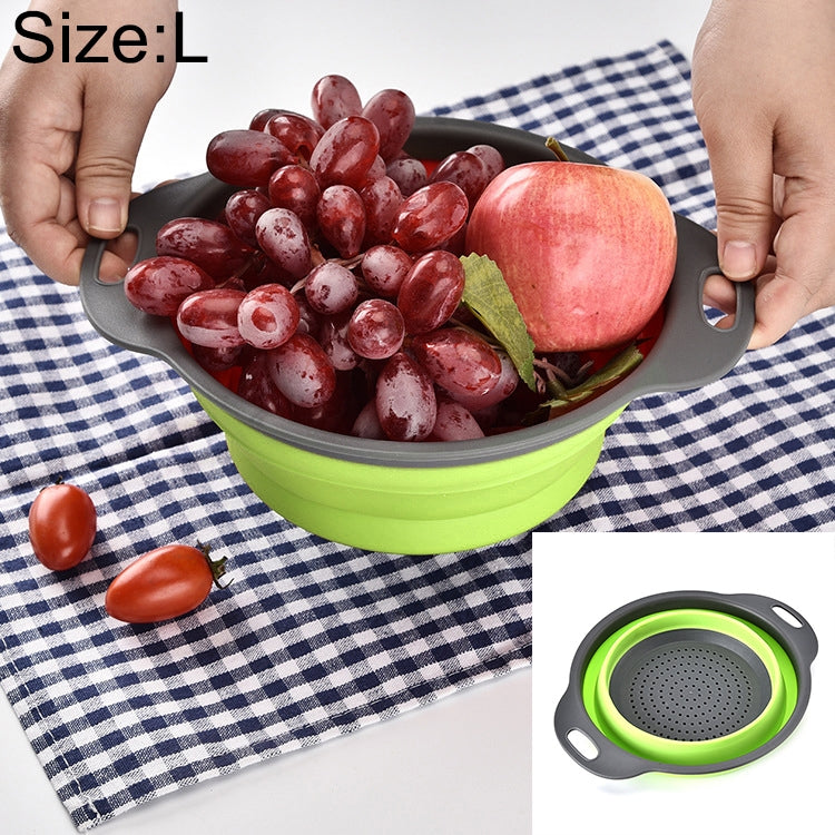 Cestino di scarico pieghevole creativo per frutta e verdura, cestello portaoggetti, L, dimensioni: 29,5*23,5*10 cm, Size: L