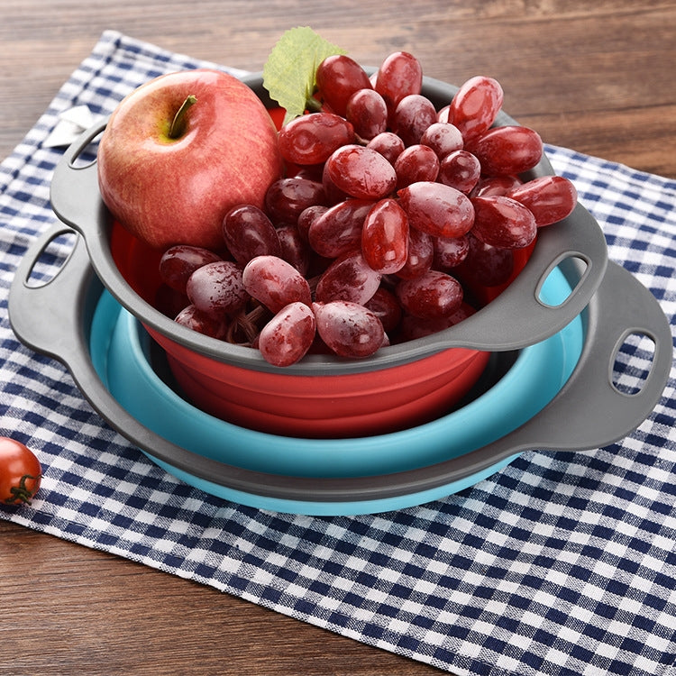 Cestino di scarico pieghevole creativo per frutta e verdura, cestello portaoggetti, L, dimensioni: 29,5*23,5*10 cm, Size: L