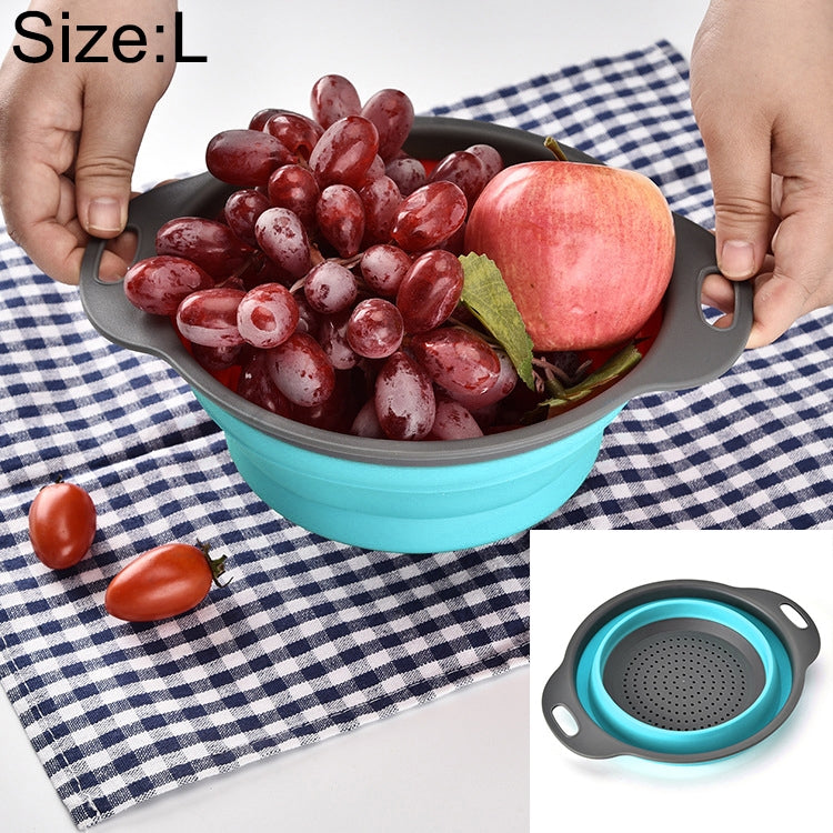 Cestino di scarico pieghevole creativo per frutta e verdura, cestello portaoggetti, L, dimensioni: 29,5*23,5*10 cm, Size: L