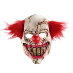 Maschera clown calvo in lattice per Halloween 15x8x5cm
