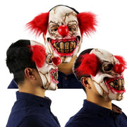 Maschera spaventata da clown calvo in lattice per feste di Halloween Festival, Bald Clown