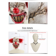 Maschera spaventata da clown calvo in lattice per feste di Halloween Festival, Bald Clown
