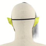 Maschera spaventata da clown con viso verde in lattice, festa di Halloween, con capelli, Green Face Clown