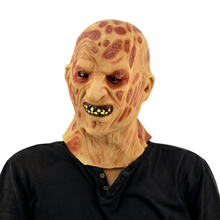 Halloween Festival Party Latex Burn Maschera per il viso Scheletro Maschera spaventata Copricapo, Burn Face Mask Skeleton
