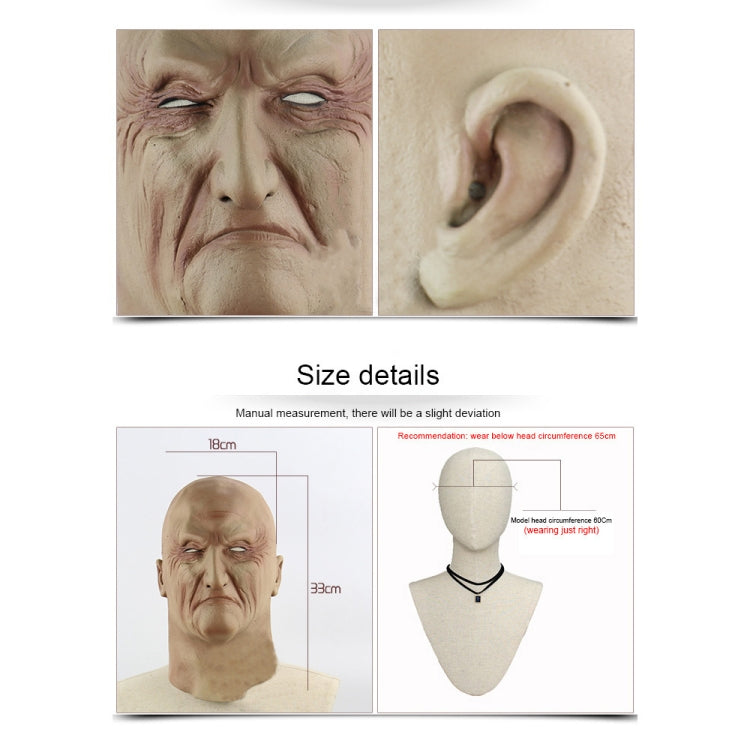Copricapo con maschera spaventata dal boss del mondo sotterraneo in lattice, festa di Halloween, Underworld Boss