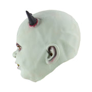 Copricapo con maschera spaventata da vampiro diavolo in lattice per feste di Halloween Festival, Devil Vampire