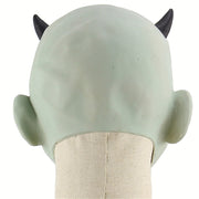 Copricapo con maschera spaventata da vampiro diavolo in lattice per feste di Halloween Festival, Devil Vampire