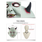 Copricapo con maschera vampiro diavolo in lattice Halloween