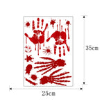 Decorazioni di Halloween Adesivi murali creativi in PVC stampati con sangue Adesivi per finestre, dimensioni: 25 * 30 cm, consegna in stile casuale, 25x30cm
