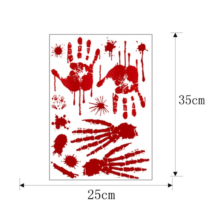 Decorazioni di Halloween Adesivi murali creativi in PVC stampati con sangue Adesivi per finestre, dimensioni: 25 * 30 cm, consegna in stile casuale, 25x30cm