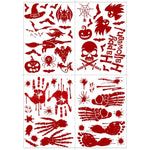 Decorazioni di Halloween Adesivi murali creativi in PVC stampati con sangue Adesivi per finestre, dimensioni: 25 * 30 cm, consegna in stile casuale, 25x30cm