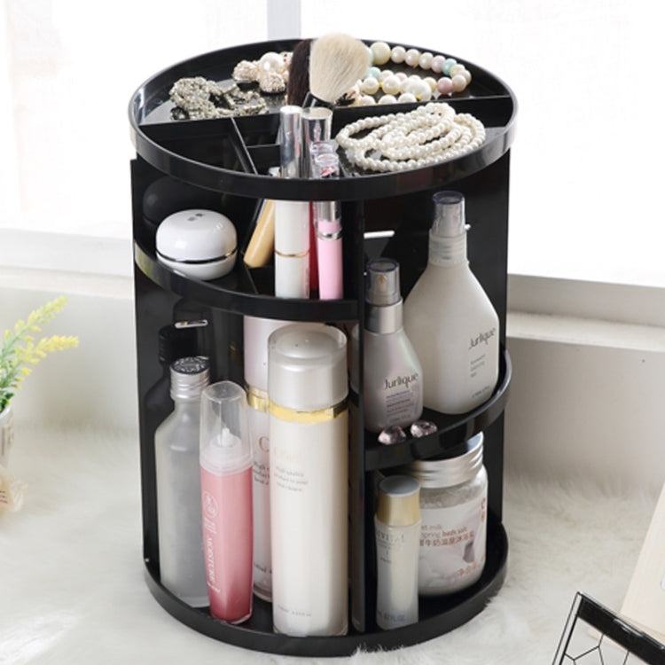 Scatola di immagazzinaggio ecologica con contenitore per cosmetici funzionale, rotazione di 360 gradi, dimensioni: 23 x 31 cm