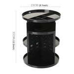 Scatola di immagazzinaggio ecologica con contenitore per cosmetici funzionale, rotazione di 360 gradi, dimensioni: 23 x 31 cm