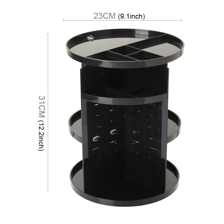 Scatola di immagazzinaggio ecologica con contenitore per cosmetici funzionale, rotazione di 360 gradi, dimensioni: 23 x 31 cm