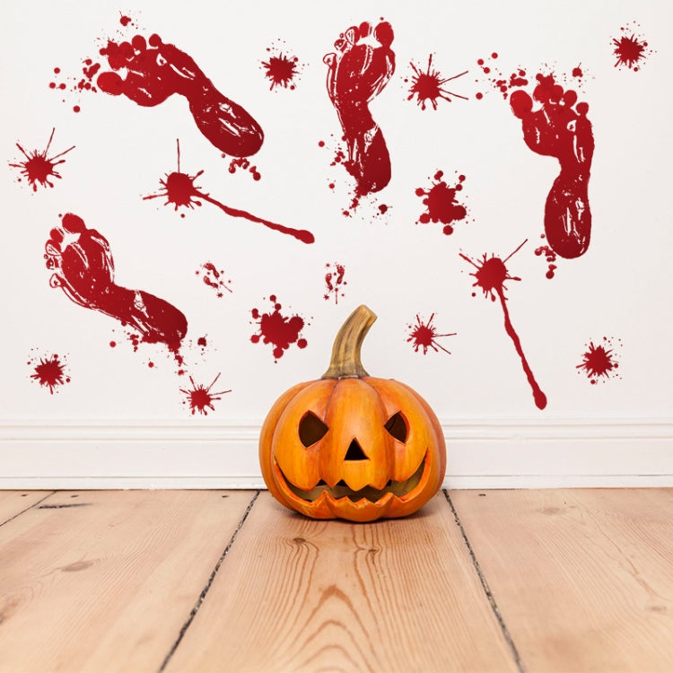 Adesivi murali Halloween impronte mani e sangue in PVC