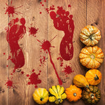 Adesivi murali Halloween impronte mani e sangue in PVC