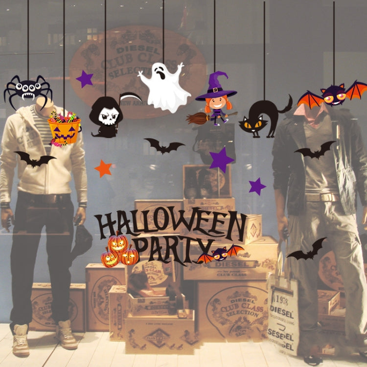 Decorazioni di Halloween Adesivi elettrostatici in vetro fai-da-te personalizzati in PVC, consegna in stile casuale