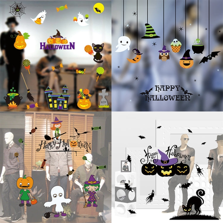 Decorazioni di Halloween Adesivi elettrostatici in vetro fai-da-te personalizzati in PVC, consegna in stile casuale
