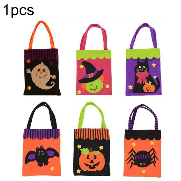 Borsa quadrata per bambini, decorazione creativa di Halloween, cartone animato, caramelle, consegna in stile casuale, Cartoon Candy Tote