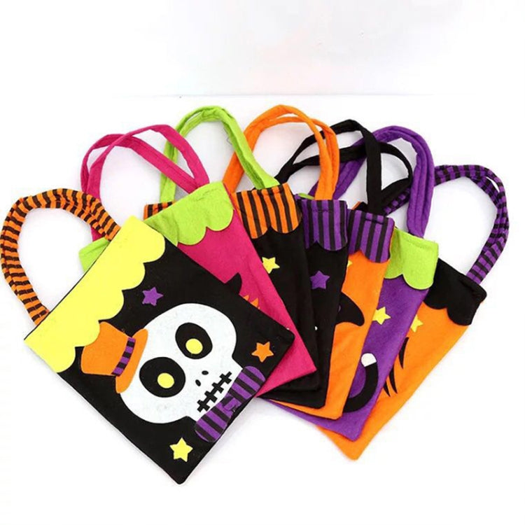 Borsa quadrata per bambini, decorazione creativa di Halloween, cartone animato, caramelle, consegna in stile casuale, Cartoon Candy Tote